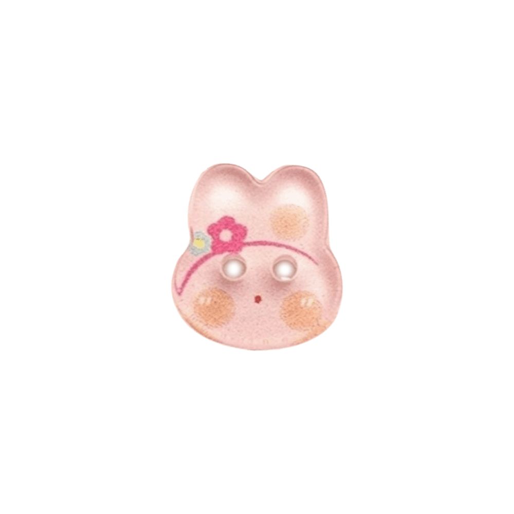 30pcs Transparent Cute Rabbit Button Acrylic Clothing Sewing Buttons  Clothing Decoration