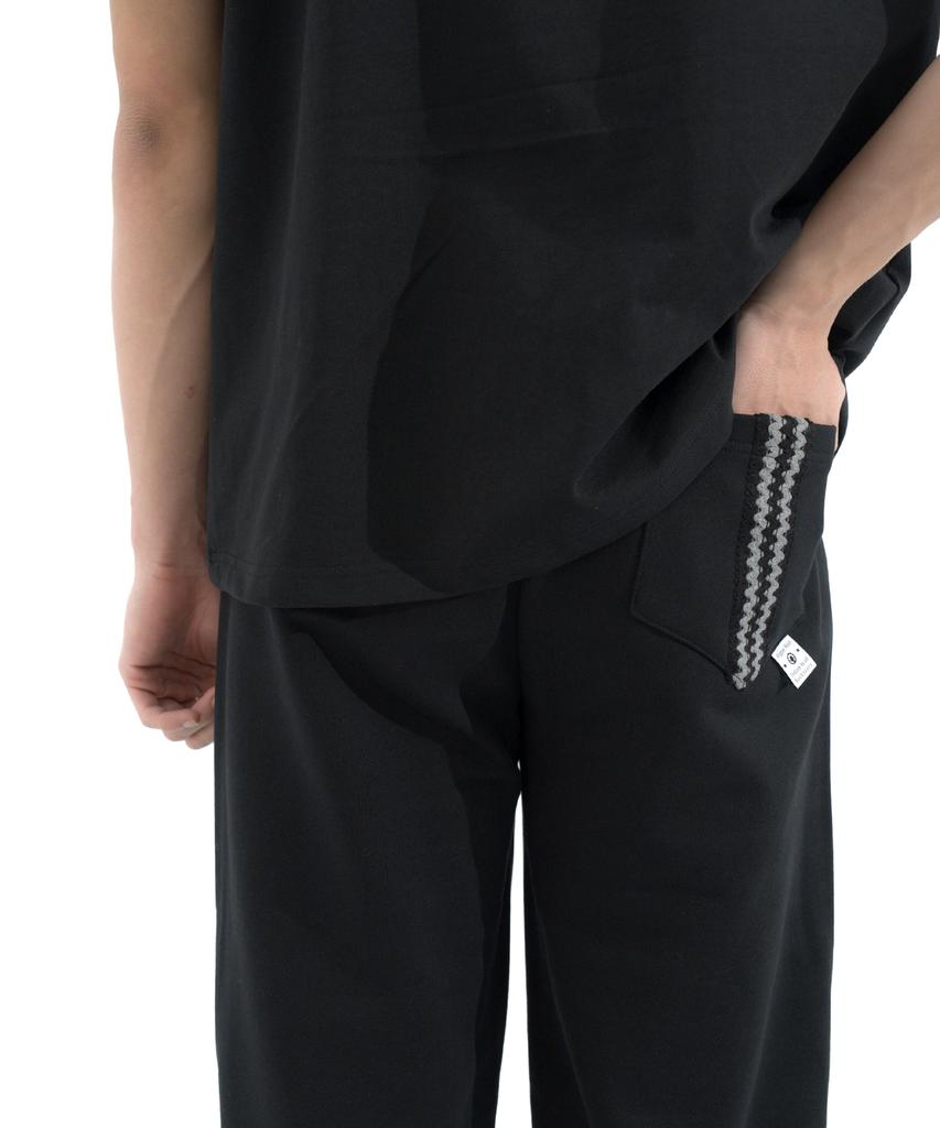 Hipihauseu Brushed Straight Sweatpants Black
