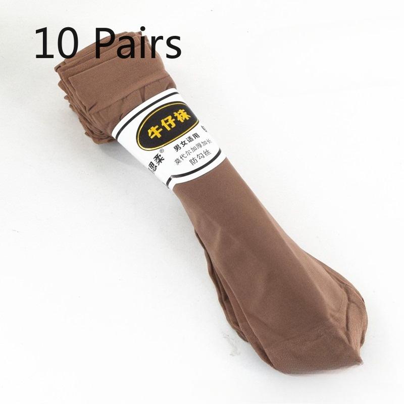 10 Pairs of Spring and Summer Men's and Women's Spandex Stockings, Long and Thick, Men's and Women's Durable Socks