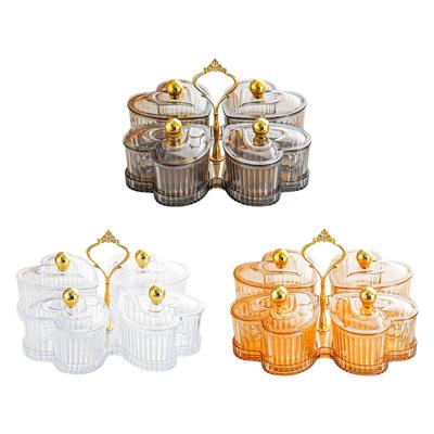 Divided Serving Tray Multipurpose Desktop Decor Candy and Nut Dish Removable Small Bowls Snack Platter for Chocolates Cookies