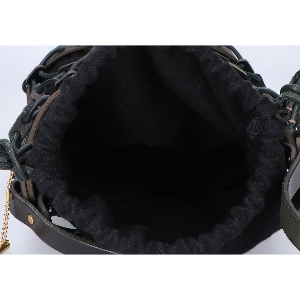 Ense Steer leather basket bag/ Shoulder bag blackUsed