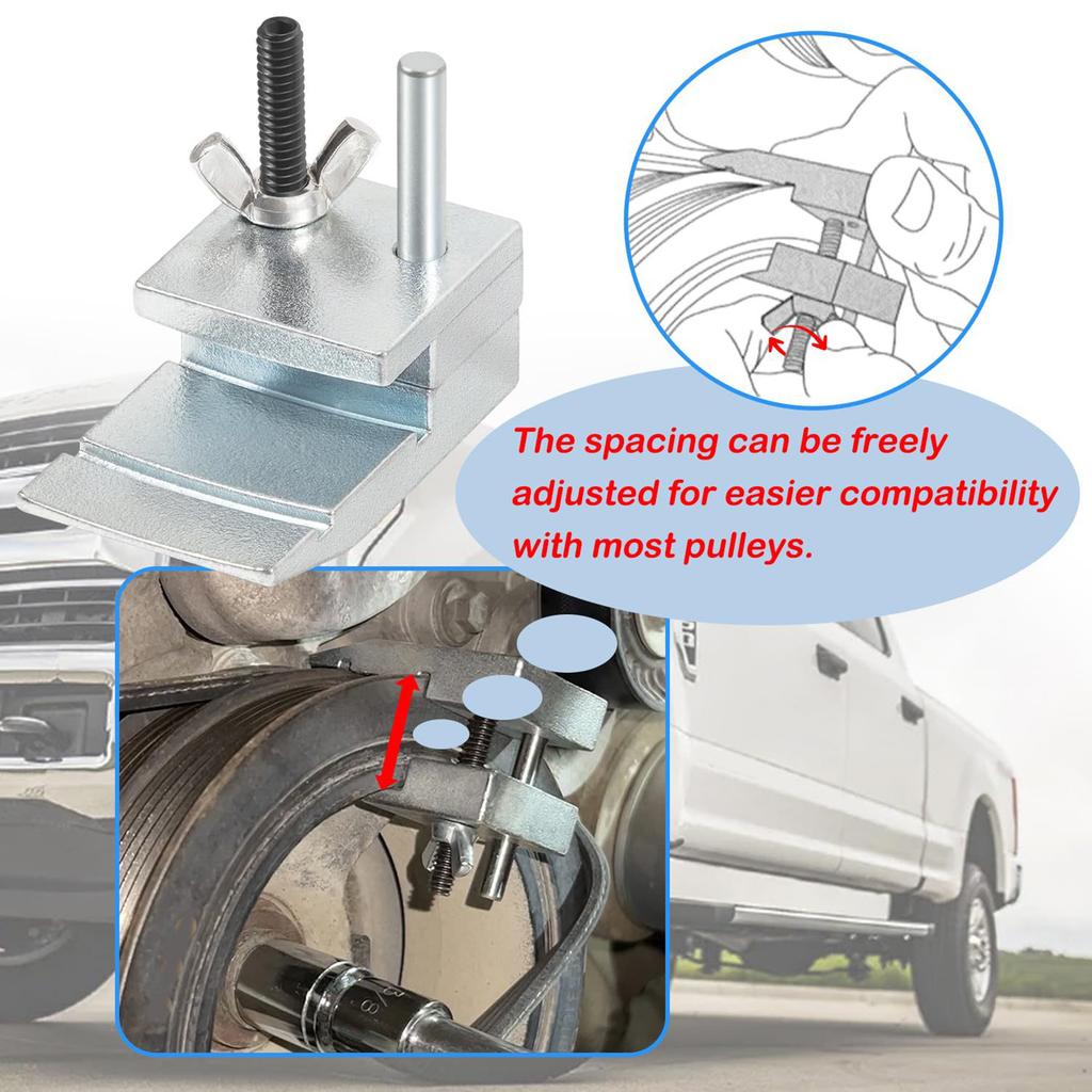 Automotive Stretch Belt Installer Pulley Installation Tool Engine Belt Installer 59350 Manual Tool for Double Pulleys