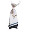 No-Sew Design Beaded Floral Tie Pearl Chain Decoration Pearl Chain Necktie  Daily Wear