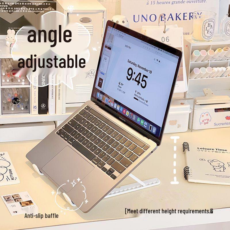 Folding Laptop Stand Holder - Portable, Adjustable Riser with Heat Dissipation