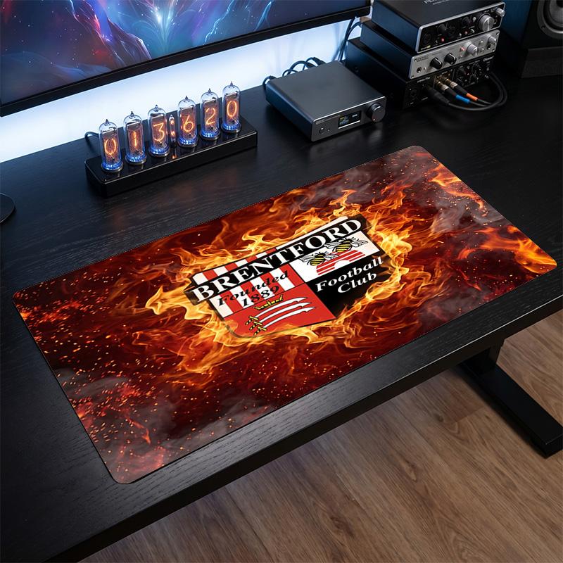 Brentford Football Print Large Mouse Pad, Anti-Slip Extended Gaming Desk Mat for Office Home