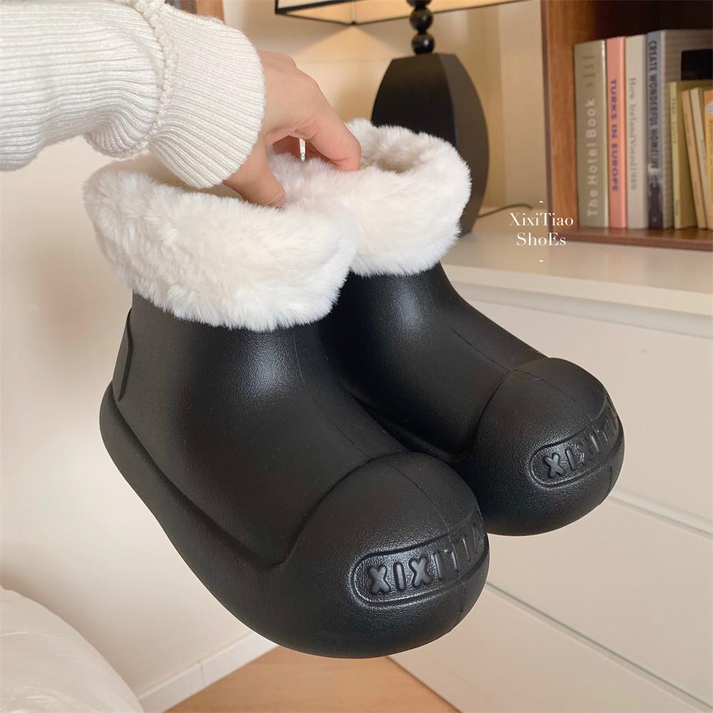 

Модные красочные ботильоны Ugg на платформе из ЭВА для женщин, зимние ботинки из густого меха, 2025 новинка, хлопковые мягкие повседневные угги, оригинальная женская водонепроницаемая обувь 41 чёрный