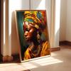 African Artwork Posters Abstract Elegant Nature Women Canvas Painting HD Print Wall Art Pictures for Living Room Home Decoration