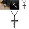 Death Note Anime Necklace With Cross Pendant On Leather Cord For Fans And Gift Giving