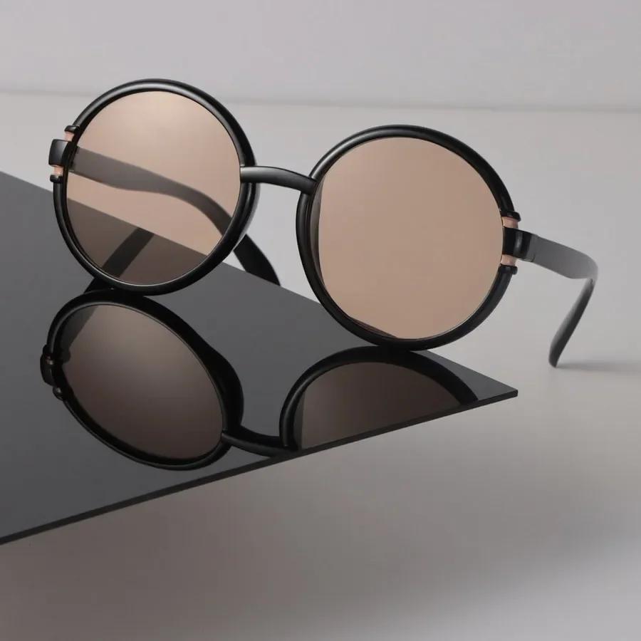 Retro Round Sunglasses Women Men Luxury Brand Designer Mirror Sun Glasses Female Male Minimalist