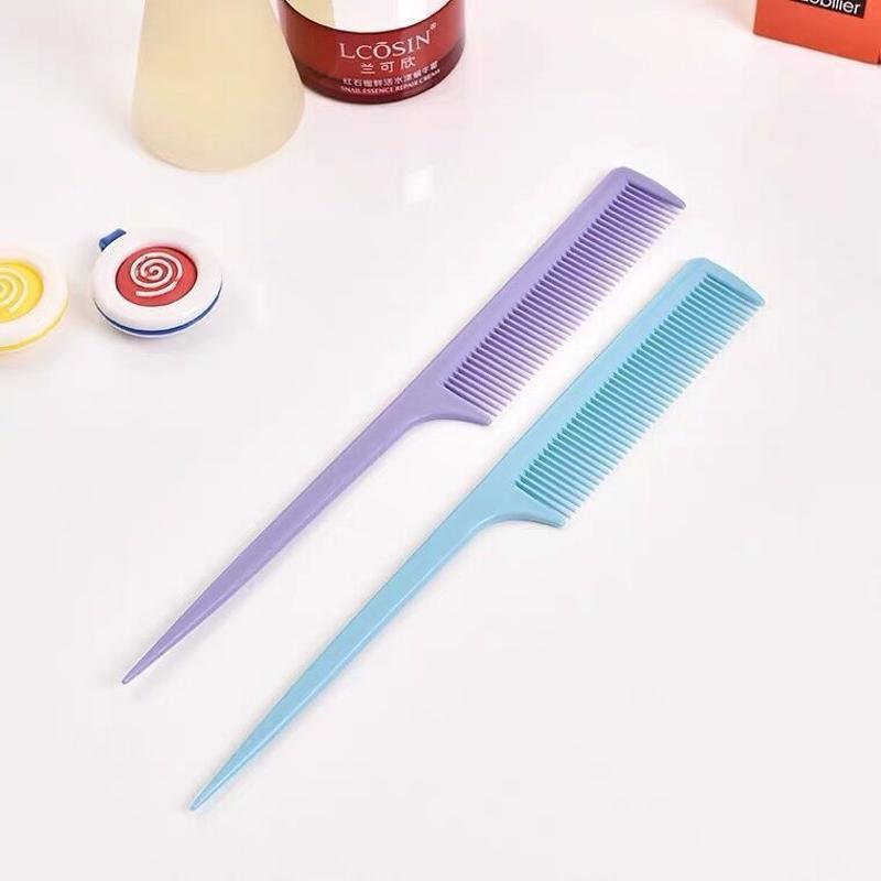 10pcs Pointed Tail Hair Styling Tool Comb Antistatic Hairs Dye Brush Barber Steel Needle Pin Rat Tip Combs Barbers Accessories