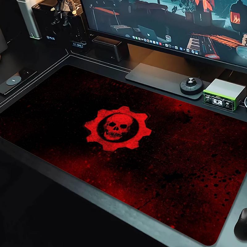 Gears War Mouse Pad Large Gaming Table Cushion Nonslip Laptop Tablet Big Mousepad Xxl Mat Mini Pc Playmat With Lock Edge