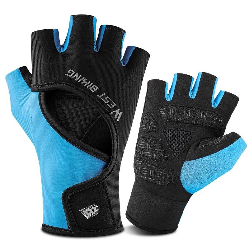 West Rider Bicycle Half-Finger Cycling Gloves Summer and Autumn Breathable Short-Finger Road Mountain Bike Dynamic Cycling Gloves