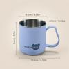 Unbreakable PP Plastic Bathroom Tumbler Cup with Handle Matte Toothbrush Mug Drinking Cup for Kids Home Bathroom Accessories