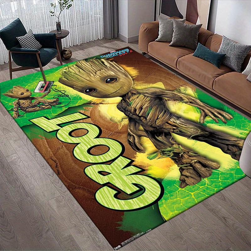 Groot Adventure Style Crystal Velvet Rug, Soft Anti‑Slip Crystal Velvet Carpet for Living Room Bedroom Home Decor