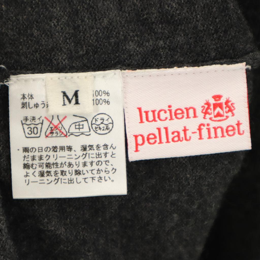 Lucien Pellat-Finet Cashmere 100% Long Sleeve V Neck Knit Cardigan M Women Used