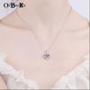Fashion Heart-shaped Pendant Necklace Silver Colorful Zircons Ladies' Anniversary Engagement Wedding Party Couple's Necklaces