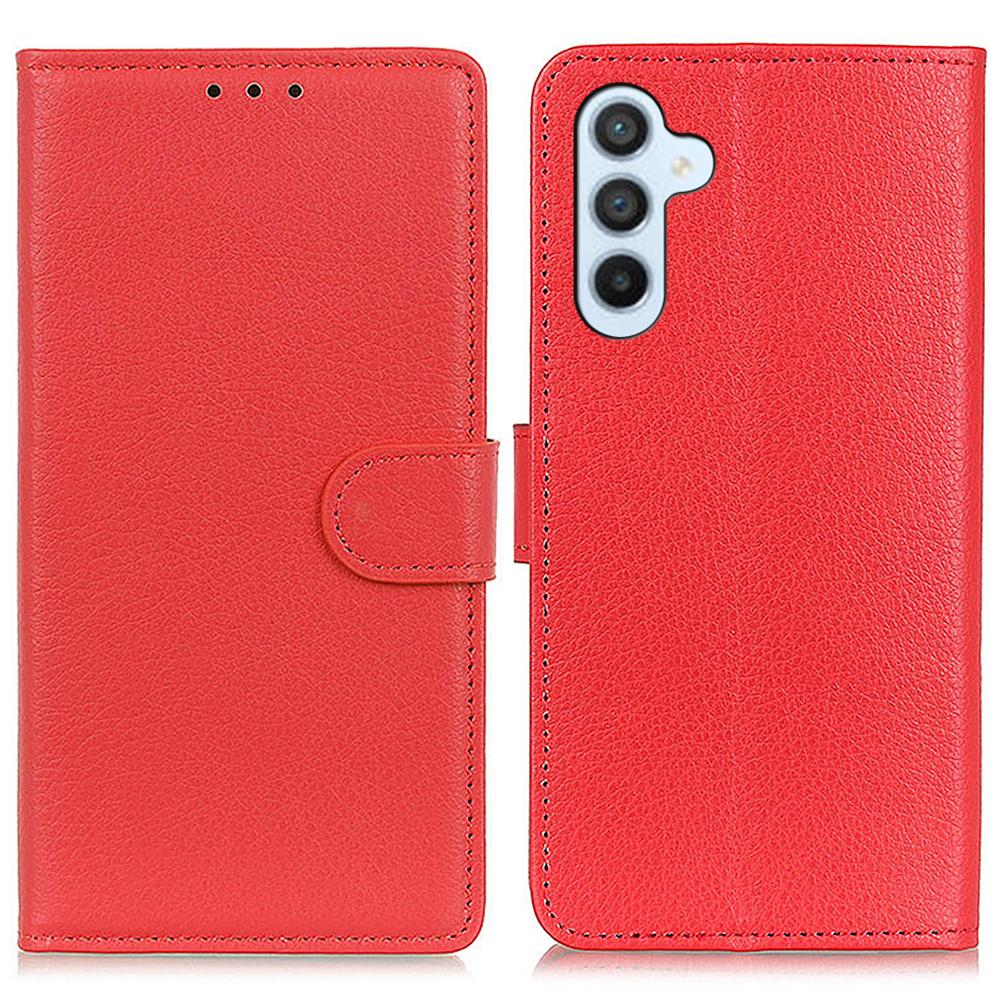 

For Samsung Galaxy A17 Wallet Case PU Leather Phone Cover Litchi Texture Red
