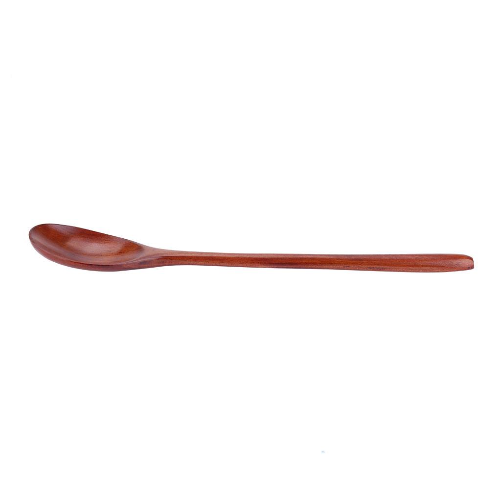 6 pieces wooden spoons soup spoons for eating mixing stirring cooking long handl 6 pieces wooden spoons soup spoons for eating mixing stirring cooking long handl