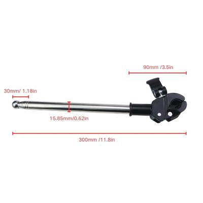 Retractable Stainless Steel Flag Support Pole 120cm With Fast Release Clamp For Motorcycle ATV Outdoor Riding Accessories