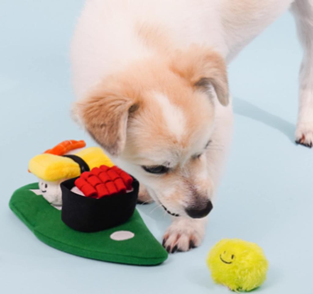 Bluestarz13923 Dog Chewing Plush Dog Treat Chewing Small Pet Nose Stress Prevents Fast Sushi Toy Toys, Sound-making Toys, Toys, Hiding, Toys, Dogs,