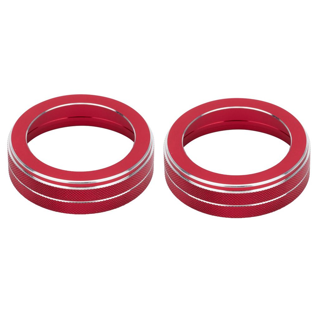 2pcs/set Auto Car AC Climate Control Ring Knob Trim Cover For Nissan Rogue X-Trail Qashqai Car