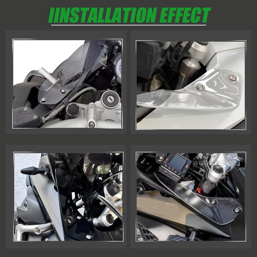 Motorrad Seitenscheibe Windschutz Seitenverkleidung Deflektor Luftstrom Handschutz Protektor passend für B.M.W R1250 GS Adv 2019-2022 R1200 GS Adv 2014-2020