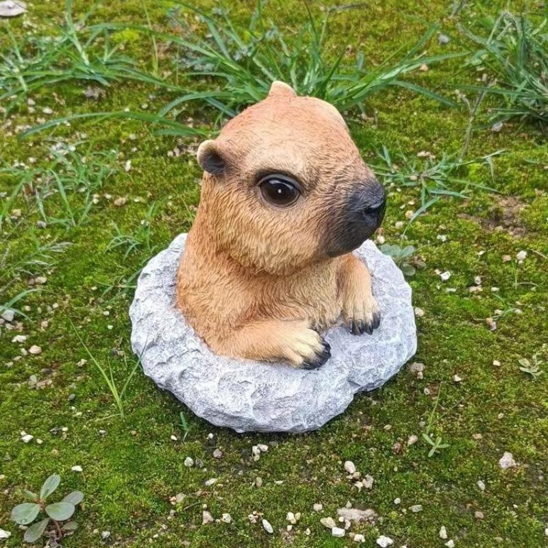 Simulation Animal Groundhog Cute Ornaments Outdoor Aarden Decoration Patio Balcony Arrangement Flower Pot Yard Gardening Decor