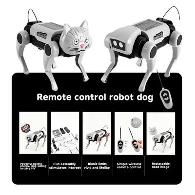 Remote Control Mechanical Dog and Cat Toy for Kids Electric Assembly Model  Children's Toys