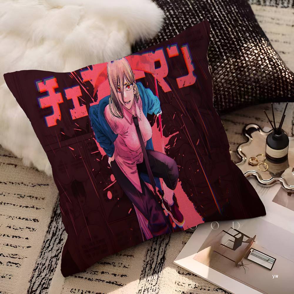 Cartoon Chainsaw Man Pillow Anime Pillow Sofa Bed Head Pillow Cover Cushion Cover X Cm Fashion