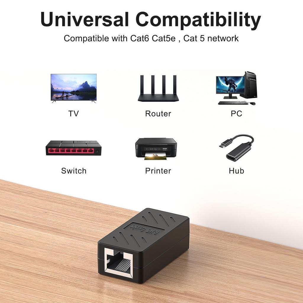 1/5/10PCS RJ45 Ethernet Keystone Coupler for Cat7 Cat6 Cat5 Internet Cable Extender Connectors Female To Female RJ45 Coupler