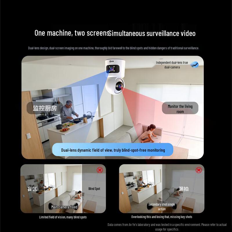 An Ye Dual-Lens 16MP 360° Indoor Security Camera (CN version)