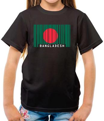 Bangladesh Barcode Style Flag - Kids T-Shirt - Bangladeshi - Country - Travel