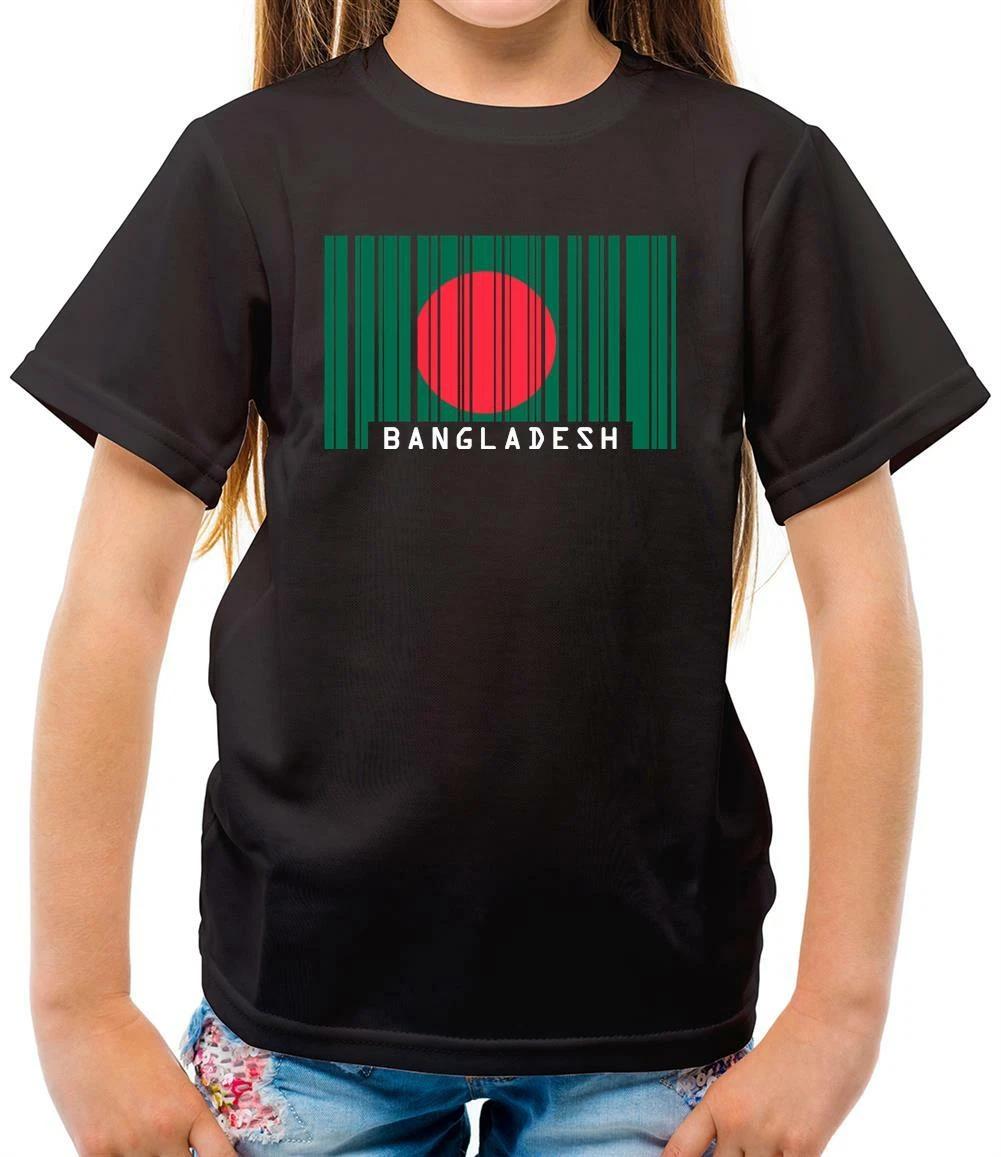 Bangladesh Barcode Style Flag - Kids T-Shirt - Bangladeshi - Country - Travel 100