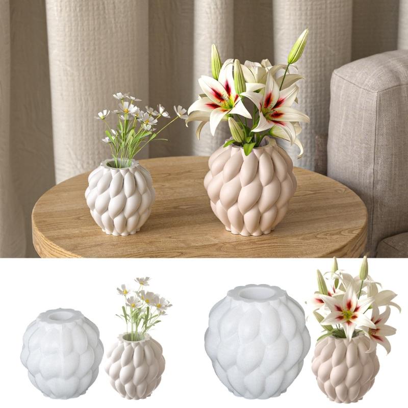 Modern Silicone Vase Crafting Molds Rotating Raindrop Shape Multipurpose Epoxy Moulds for Home Decorative Crafts