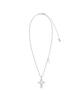 Pasion Crystal Cross Slide Necklace_White