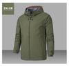 SPring and Autumn  Men's Storm Jacket Fashion Port Wind with Hooded Windproof Coat Tooling Youth Tide Big Pocket Des