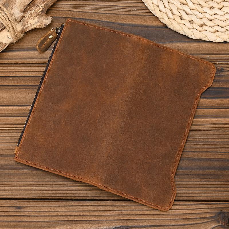 Genuine leather cash wallets vintage leather purse men women clip purse wallet luxury designer long wallet for male female