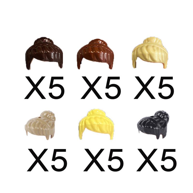 MOC City Building Blocks Procurement Products Body Character Accessories Colorful Hair Mini Bricks Compatible Toys Gift K075 DIY