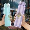 1PC Cross Circle Minimalist Line Art Print 750ml Portable Sports Water Bottle Leakproof Gym Outdoor Travel Drink Cup