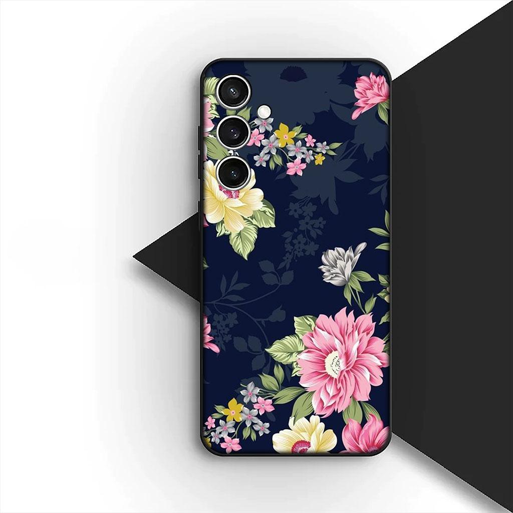 Cover Red Rose Flower Elegant Bloom Pink Peony Phone Case for Samsung Galaxy S25 S24 S23 FE Ultra Plus S7 Edge S25+ S23+ A56 5G