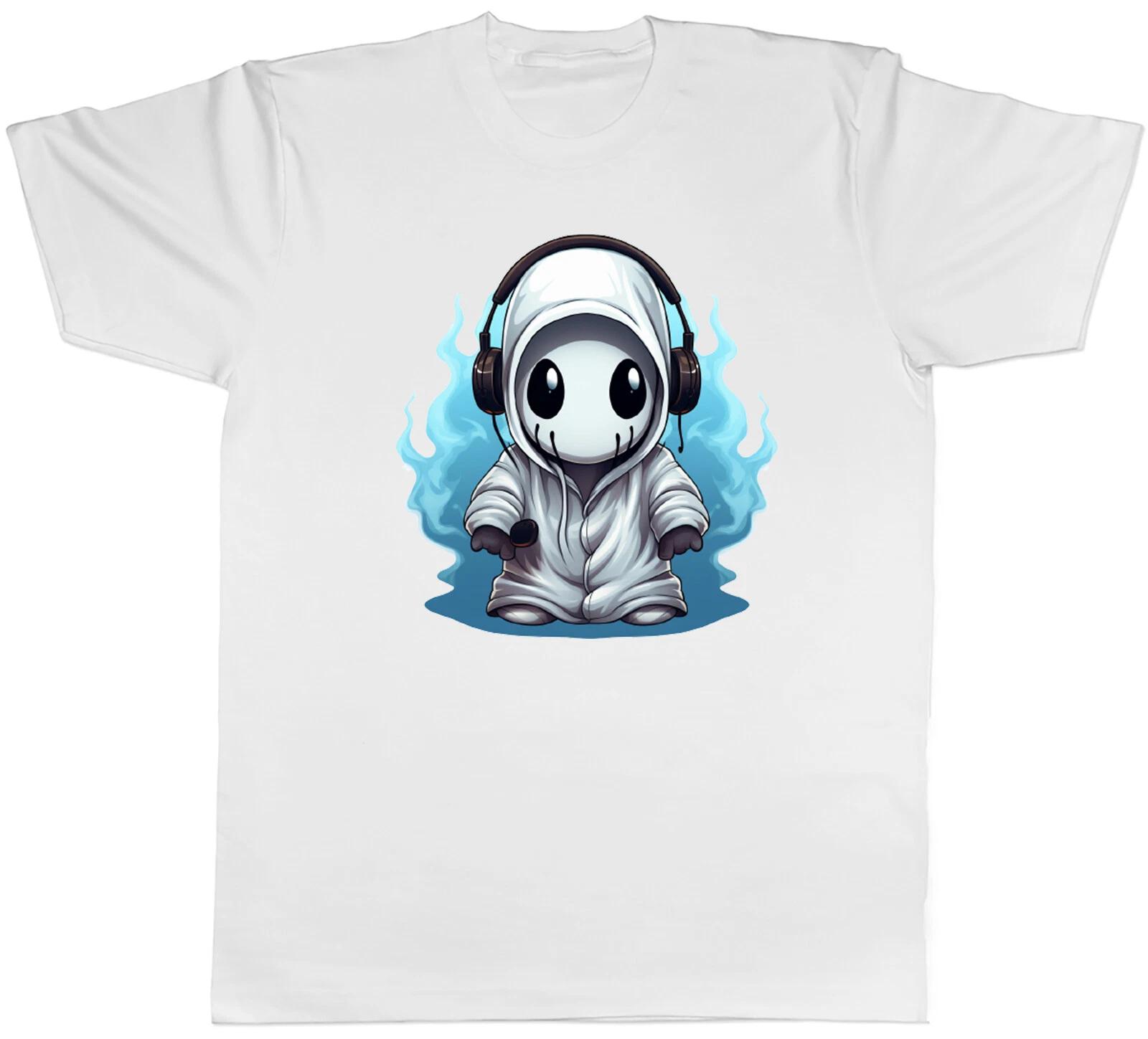Ghost Soul DJ Mens T-Shirt Headphones Music Deejay Tee Gift M
