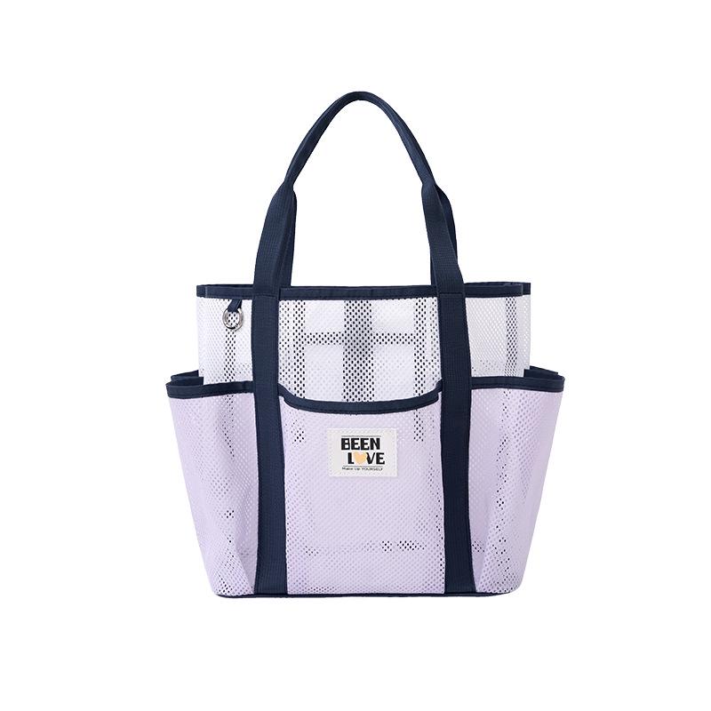 Large Capacity Mesh Beach Tote Bag for Summer, Gym & Swimming
