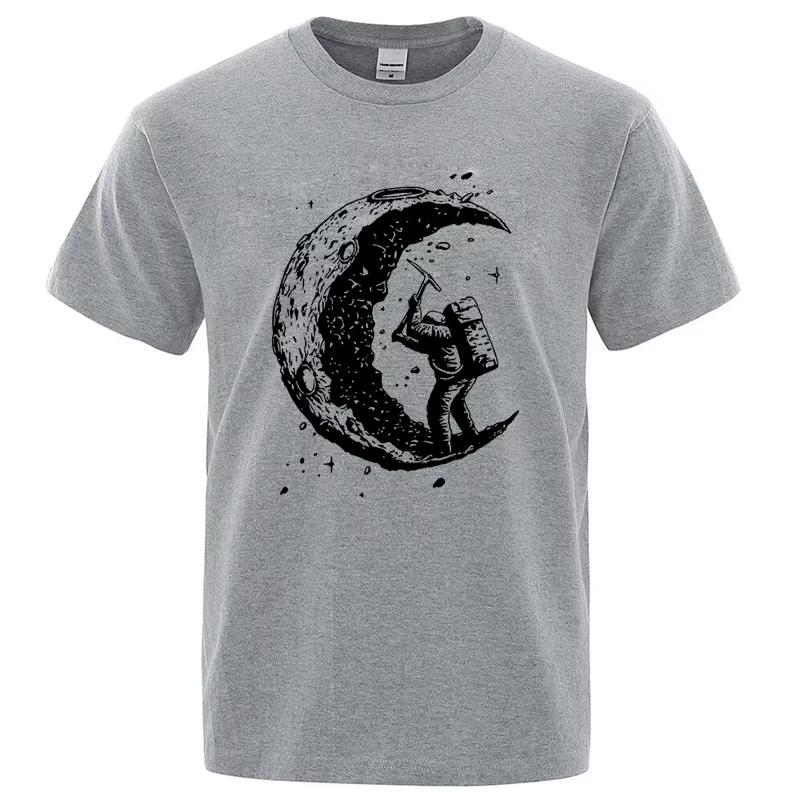 Cotton Moon Print Casual Summer Cool Short Tshirt Tshirt Tee Shirts Tee Tops L
