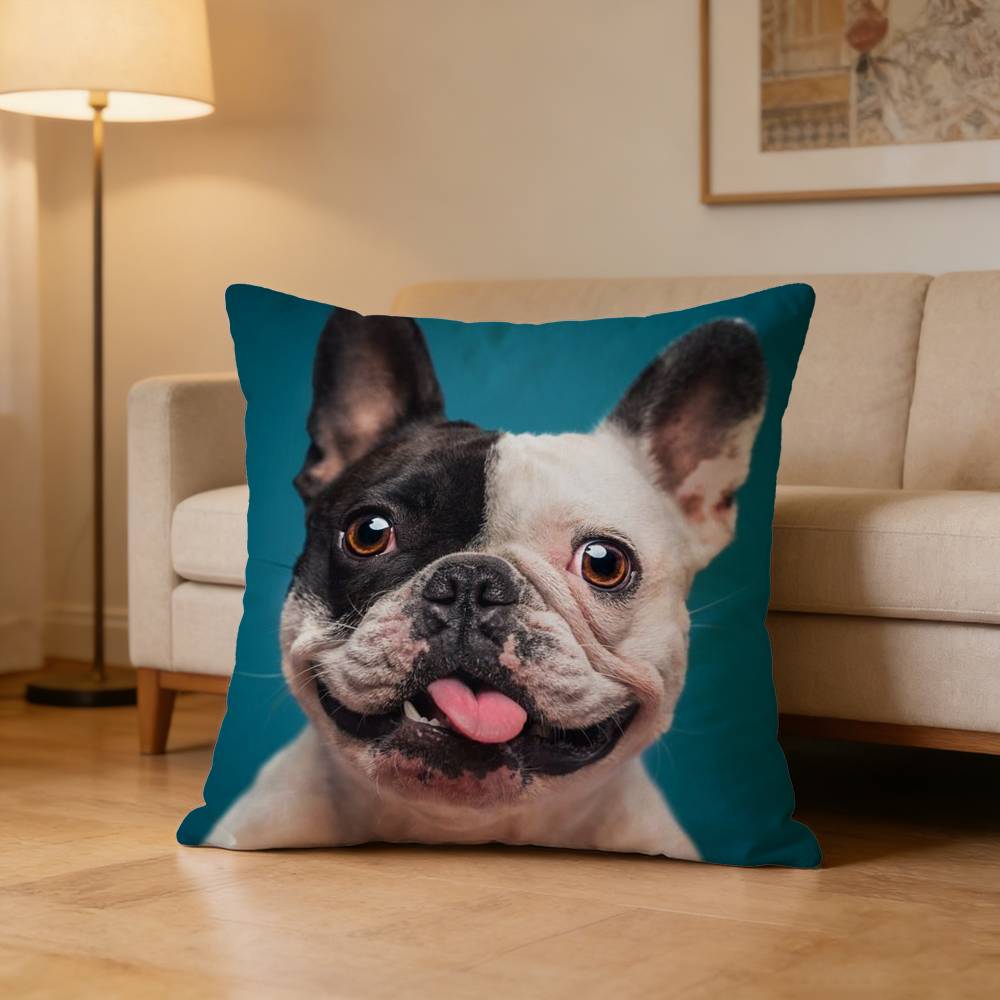 cute French Bulldog Pillow Case Pattern Printed Pillowcase For Living Room Sofa Cushion Cover