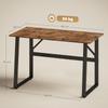 Computer Desk, 120 cm, Adjustable Legs, Rustic Brown