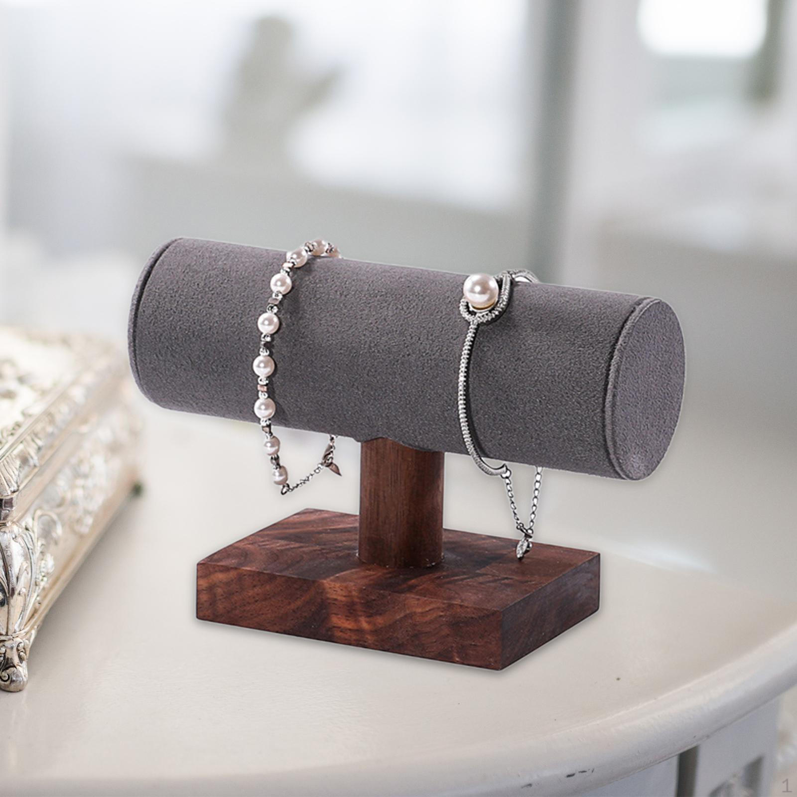 

Bracelet Display Stand Bangle Holder, Wood Stand, Jewelry Rack Watch сірий колір