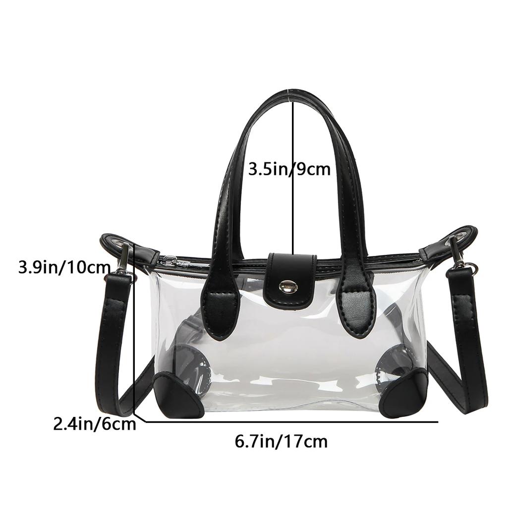 2025 Summer Jelly Bag For Women High Quality PVC Transparent Crossbody Bag Waterproof Clear Handbag Lady Fashion Hobo bag