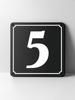 Metal House Number Sign, Black White Contrast, Outdoor Wall Decor for Home Street