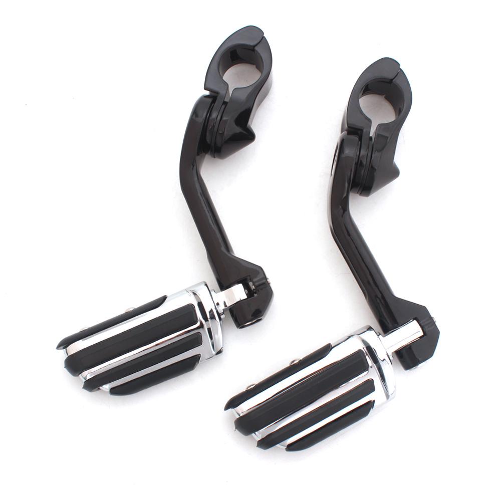 

Motorcycles 1-1/4 Engine Guard Foot Pegs Mount Kit Footrest For Harley Honda Davidson Road King Sportster Fat Boy Electra Glide
