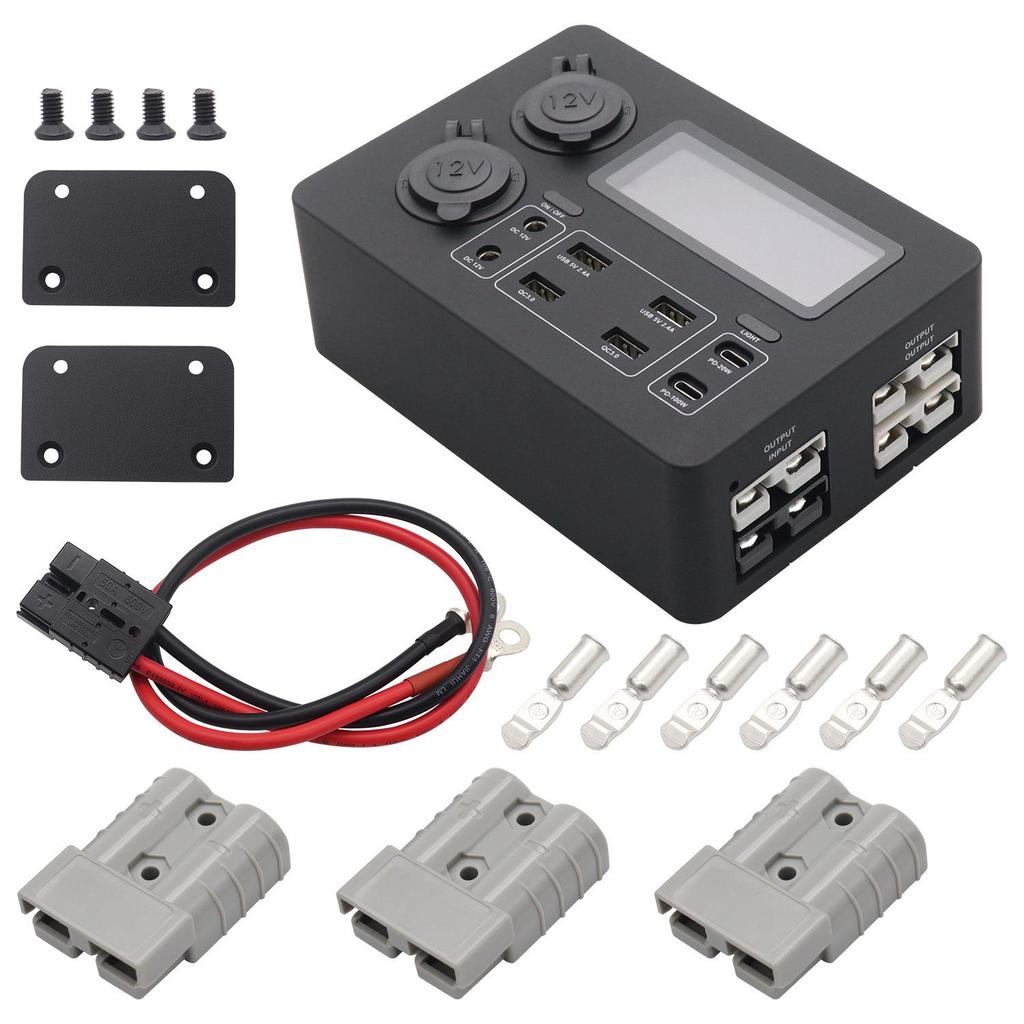 12V Mini Power Box USB Socket PD100W Fast Charger